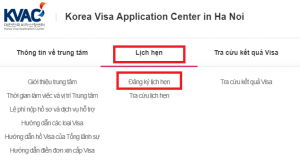 đặt lịch xin Visa Hàn Quốc 5 năm online